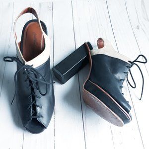 Rachel Comey Rare Leather Lace Up Oxford Heels Sz8